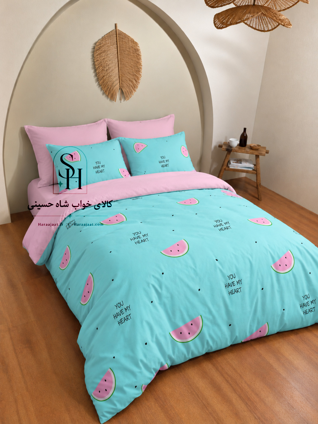روتختی کودک نوجوان طرح هندونه صورتی آبی